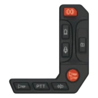 Controlador de luces y sirena / 4 posiciones / IP66 / 12V / ABS / Manubrio motocicleta