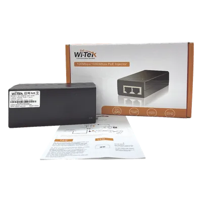 Inyector PoE / Hi-PoE 60 W / Gigabit 2 Gbps / 2 Puertos / Alcance 100 m (328 ft) / Interior / Plug and Play