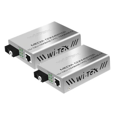 Convertidor de Medios / Alcance 20 km / 1 Puerto SC/UPC 1000 Mbps / 1 Puerto RJ45 1000 Mbps / Longitud de Onda Tx 1310nm Rx 1550nm / Par A y B