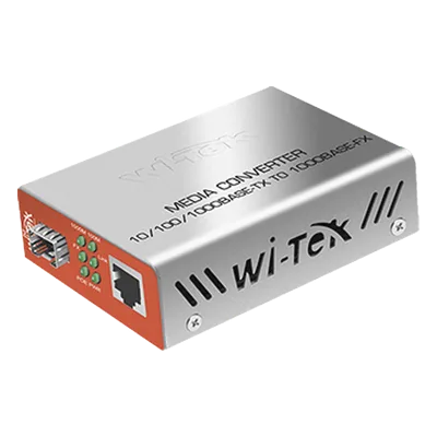 Convertidor de Medios PoE / RJ45 Gigabit 802.3af/at / SFP 1G / Alcance PoE 100 m (328.1 ft) / Fibra 25 km
