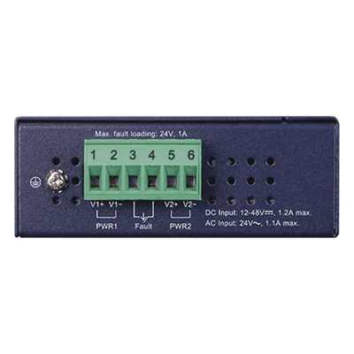 Switch Industrial No Administrable / 8 Puertos Gigabit 10/100/1000T / IP30 / Riel DIN y Pared / -40 a 75°C / 12-48 VDC