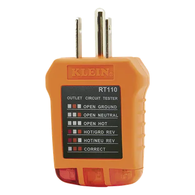 Probador de Tomacorrientes / Secuencia de Luces LED / Cableado Correcto/Incorrecto / Resistente a Caídas 2 m (6.6 ft) / UL 1436 y CSA C22.2 No. 160 / 110/125 VCA 50-60 Hz