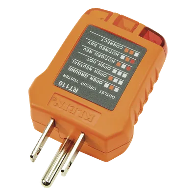 Probador de Tomacorrientes / Secuencia de Luces LED / Cableado Correcto/Incorrecto / Resistente a Caídas 2 m (6.6 ft) / UL 1436 y CSA C22.2 No. 160 / 110/125 VCA 50-60 Hz