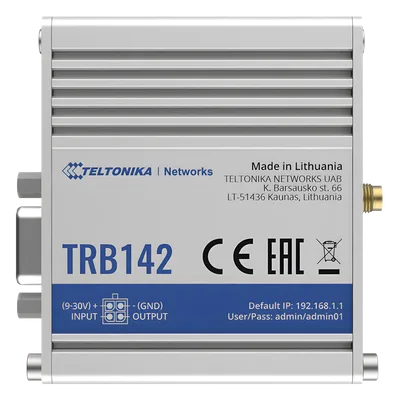 Gateway Industrial LTE Cat 1 / RS232 DB9 / OpenWrt / 9-30 VDC / -40 a 75 °C / DIN Rail