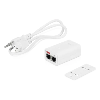 Adaptador PoE / Gigabit 10/100/1000 Mbps / 24 VDC 0.3 A / Protección ESD / 72 x 45 x 33 mm / Interior