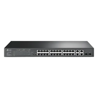Switch PoE+ Administrable / 24 Puertos 10/100 Mbps / 4 Puertos Gigabit / 2 SFP Combo / 250W / SDN / 12.8 Gbps