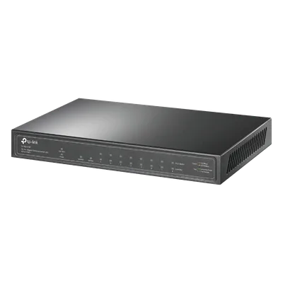 Switch PoE+ / 8 Puertos Gigabit PoE+ / 1 Puerto Gigabit Uplink / 1 Puerto SFP / 63W PoE Total / 20 Gbps