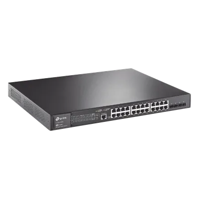 Switch PoE+ L2+ / 24 Puertos Gigabit / 4 Puertos SFP 1G / Presupuesto PoE 384W / Rendimiento 56 Gbps / Montaje en Rack