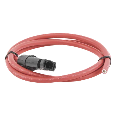Cable Fotovoltaico / 1 m (3.28 ft) / 10 AWG / MC4-M / Rojo