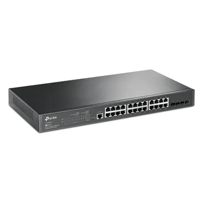 Switch Gigabit Administrable / 24 Puertos RJ45 / 4 Puertos SFP 1G / 56 Gbps / Sin Ventilador / Omada SDN