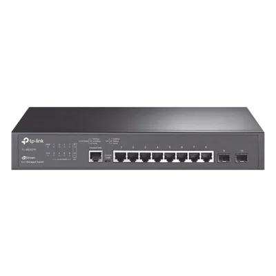 Switch Gigabit Administrable / 8 Puertos RJ45 + 2 SFP / 20 Gbps / SDN Omada / QoS 8 Colas / IPv4/IPv6