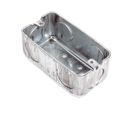 Caja Utilitaria Galvanizada / 4x2 in / 7 Entradas 3/4 in / Profundidad 1.875 in / Resistencia al Fuego 2 h