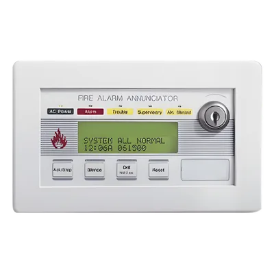 Anunciador Remoto de Incendio / LCD Retroiluminado 80 Caracteres / Puerto EIA-485 / Hasta 32 Unidades por Panel / Alimentación 24 VCC