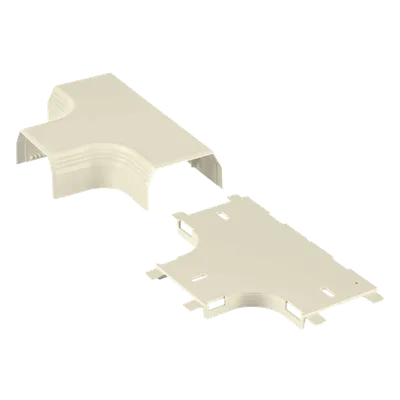 Accesorio en T para Canaleta / PVC Rígido / UL94V-0 / 0 a 50°C / Bajo Voltaje / Blanco