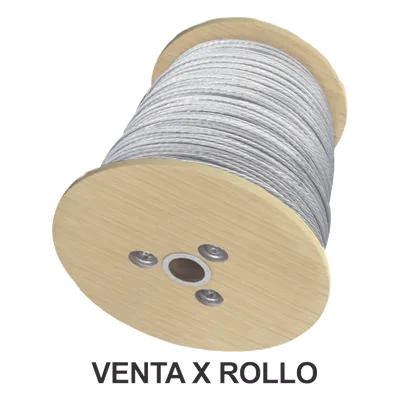 Cable de Retenida de Acero / 3/8" / Carga a Ruptura 4900 kg / 7 Hilos Trenzados / Galvanizado Clase A / Carrete 2000 m (6561.7 ft)