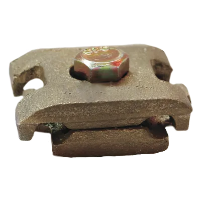 Abrazadera mecánica para tierra / Bronce / Tornillo hexagonal tropicalizado 3/8" x 3/4"