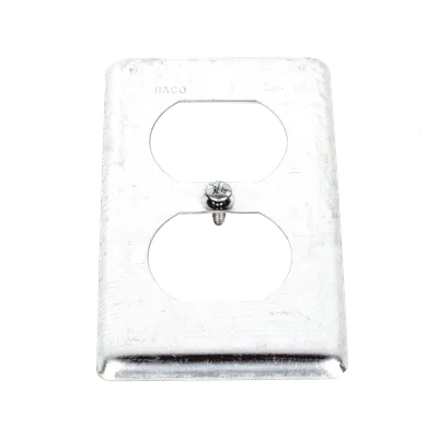 Tapa Metálica para Receptáculo Dúplex / 4.188 x 2.313 in / Cajas de Mano y Placas de Pared