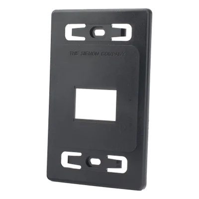 Placa de Pared Modular / 2 Salidas / Compatible Z-MAX Blindados / Montaje Frontal-Trasero / Color Negro