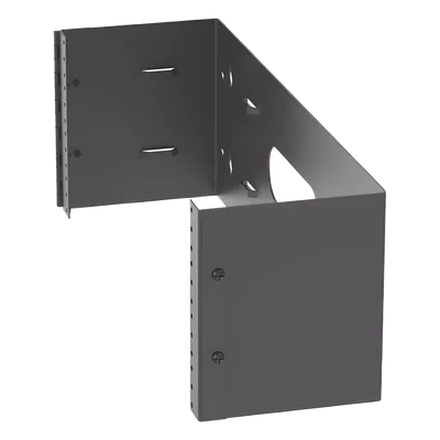 Rack Abierto de Pared con Bisagras / 4 UR / 19 in / Profundidad 159 mm (6.26 in) / Carga 18 kg (40 lb) / Bajo Perfil