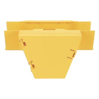 Accesorio en T para Canaleta 4x4 / Conexión Horizontal a Bajada Vertical 90° / Radio de Curvatura 50.8 mm / Tapa con Bisagras / Material ABS 94V-0