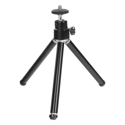 Trípode para Cámara Web / Altura Ajustable 15 a 30 cm (5.9 a 11.8 in) / Tornillo 1/4" Universal / 3 Secciones Aluminio / Inclinación Ajustable
