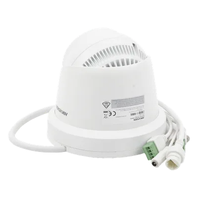 Turret IP Dual / Térmica 1.8 mm (160 x 120) / Óptico 2 mm (4 Megapixel) / Detección de Personas 53 mts / 15 mts IR / Exterior IP67 / PoE / Termométrica / Detección de Temperatura / Sirena y Luz / Micr