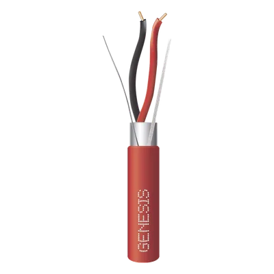 Cable de Alarma Blindado / 2x14 AWG / Riser FPLR / 152 m (500 ft) / Impedancia 33Ω / Rojo