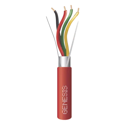 Cable Riser para Sistemas de Detección de Incendio / 4x18 AWG / Blindado / FPLR / 152 m (500 ft) / Rojo