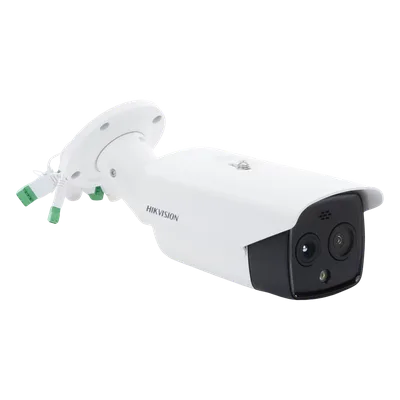 Cámara Bala IP Dual / Térmica 256 x 192 / Óptica 4 Megapixel / IR 30 m (98.4 ft) / PoE / Termométrica / Sirena / IP66