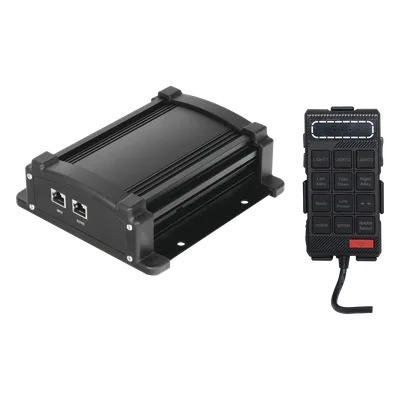 Sirena Vehicular / 100W / 115 dB / Controlador Unimando con Micrófono / 7 Tonos Americanos / Compatible Barras X67/X75