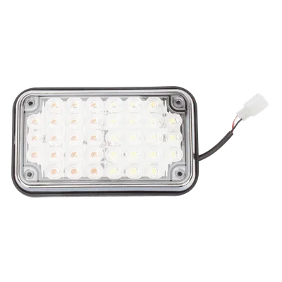 Luz de Advertencia LED / 6x4 pulgadas / Bicolor Rojo/Claro / 66 LED / 12 VCC / 10 Modos de Destello / Montaje Permanente