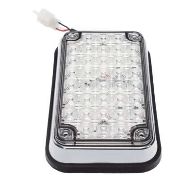 Luz de Advertencia LED / 6x4 pulgadas / Bicolor Rojo/Claro / 66 LED / 12 VCC / 10 Modos de Destello / Montaje Permanente