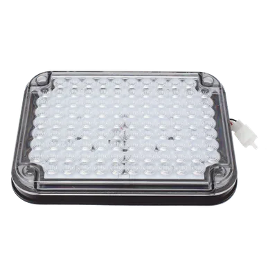 Luz de Advertencia LED / 104 LED de Alta Intensidad / 9x7" / Bicolor Rojo/Claro / 12 VCC / 10 Modos de Destello / Mica de Policarbonato