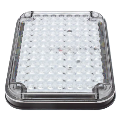Luz de Advertencia LED / 104 LED de Alta Intensidad / 9x7" / Bicolor Rojo/Claro / 12 VCC / 10 Modos de Destello / Mica de Policarbonato