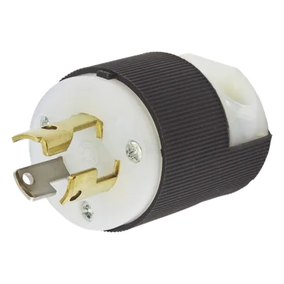 Clavija Industrial con Bloqueo de Media Vuelta / 15 A 125 V CA / 2 Polos 3 Hilos / NEMA L5-15P / -40°C a 75°C / 2.00 in x 1.53 in