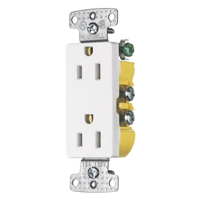Contacto Duplex Decorador / 15A / 125V / 2 Polos 3 Hilos / NEMA 5-15R / Blanco