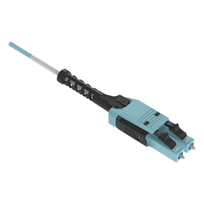 Jumper de Fibra Óptica / Multimodo OM4 50/125 / LC-LC Uniboot Duplex / OFNP Plenum / 25 m (82.02 pies) / Color Aqua