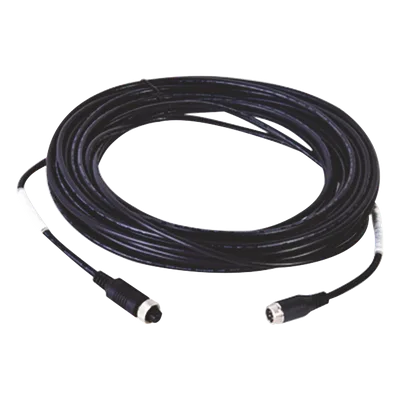 Cable Extensor de Vídeo y Audio / 14 m (45.9 ft) / Conector M12-4P Circular / Alimentación y Señal Integradas / Protección Ambiental