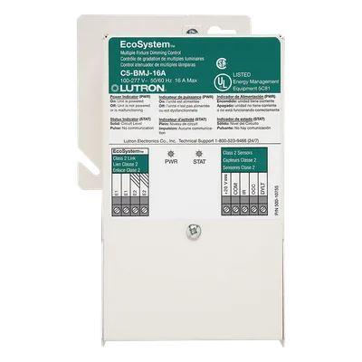 Módulo de atenuación EcoSystem / 16 A Softswitch / 100-277 V~ / balastros 3 hilos Eco-10 y Hi-lume / salida de control 500 mA / 200 x 130 x 65 mm