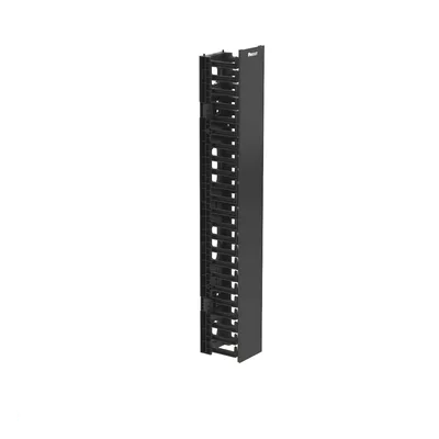 Organizador Vertical de Cable / 22U / 4.9 in Ancho / 131 Cables CAT6 / ABS / ROHS / Montaje Frontal