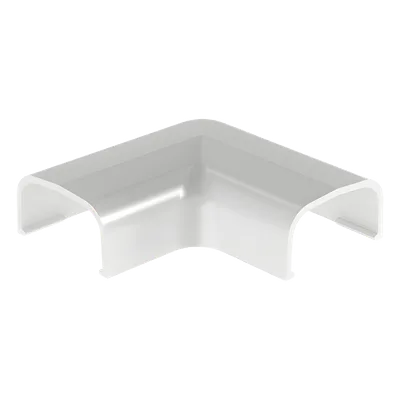 Conexión en Ángulo Recto / 90° para Canaleta LD5 / ABS Blanco / Adhesivo Sin Herramientas / UL94V-0 FT4
