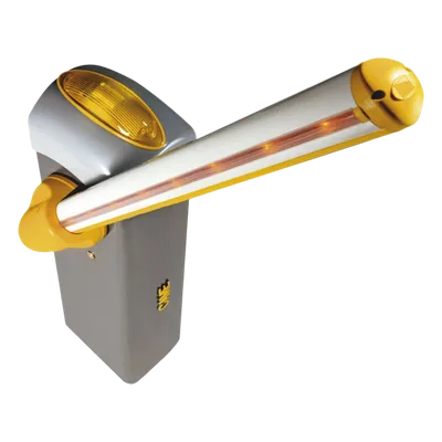 Kit de barrera GARD 4 con mástil Italiano / Izquierda y derecha configurable en campo / Incluye Iluminación LED Rojo/Verde / Pluma de 3.75 m / Cúpula con iluminación LED / Resorte Rojo CAME