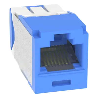 Conector Jack RJ45 / Categoría 6A / Terminación sin Herramienta / Gel Anti-Corrosión / 8 Posiciones 8 Cables / Operación 70°C / Color Azul