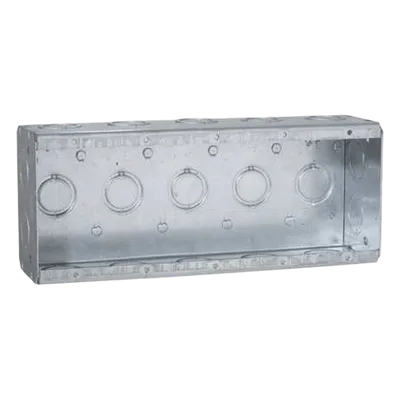 Caja Multigang / 5 Gang / Profundidad 2.5 in / 19 Entradas 1/2"-3/4" / Capacidad 79.5 cu. in / Acero Galvanizado