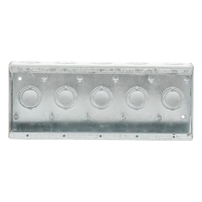 Caja Multigang / 5 Gang / Profundidad 2.5 in / 19 Entradas 1/2"-3/4" / Capacidad 79.5 cu. in / Acero Galvanizado