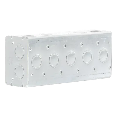 Caja Multigang / 5 Gang / Profundidad 2.5 in / 19 Entradas 1/2"-3/4" / Capacidad 79.5 cu. in / Acero Galvanizado