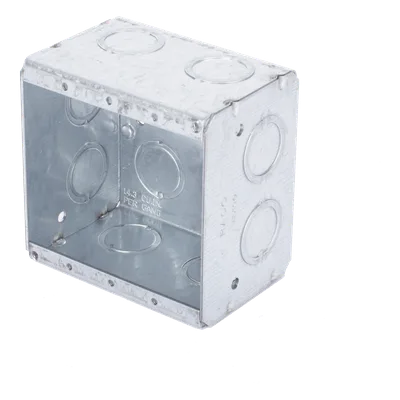 Caja Multigang / 2 Gangs / 2.5 in (6.35 cm) Profundidad / 12 Entradas 1/2-3/4 in (1.27-1.91 cm)