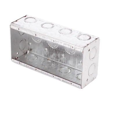 Caja Multigang de Acero Galvanizado / 4 Gangs / Profundidad 2.5 in / 20 Entradas TKO 1/2"-3/4" / Capacidad 63.5 in³ / UL Listed