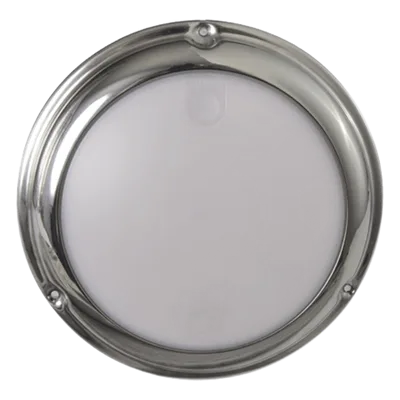 Luz LED marina tipo domo / Activación táctil / Blanco y azul 244 lm / IP68 / 10-24 VCD / Acero inoxidable