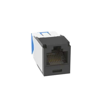 Conector Jack RJ45 / Categoría 6A / Sin Blindaje / Terminación sin Impacto / Gel Anti-Corrosión / 22-26 AWG / Negro